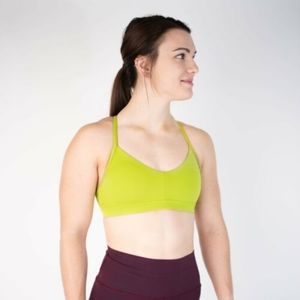 COPY - Fleo Citron Green Medium Reinette Sports Bra Bounce Fabric